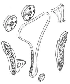 HJL Autoparts Timing Chain Kit Fit MINI COOPER MINI Clubman R56-R61,Engine: N12 N16 N18 1.6L With 2xCamshaft VVT Gears - #HJ-02003-V