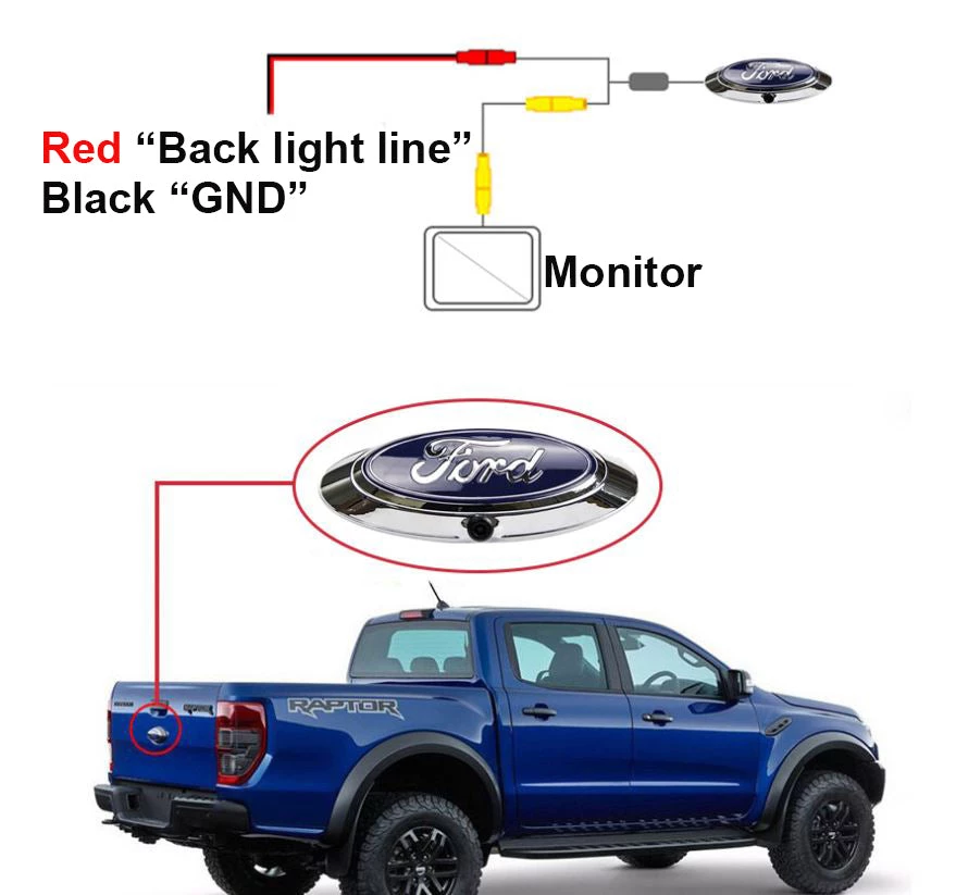 HJL Autoparts Chrome Emblem Logo Backup Camera For FORD F150 F250 F350 2004-2016 - #04912-45100 4 HJL Autoparts Chrome Emblem Logo Backup Camera For FORD F150 F250 F350 2004-2016 - #04912-45100