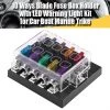 HJL Autoparts 10 Way Standard Blade Fuse Box Block Holder For Auto Car Truck Boat ATC ATO - #FUSEO-70111
