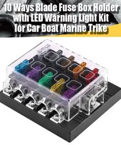 HJL Autoparts 10 Way Standard Blade Fuse Box Block Holder For Auto Car Truck Boat ATC ATO - #FUSEO-70111