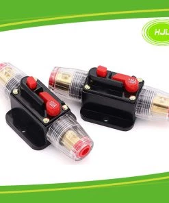 HJL Autoparts 100A Reset Fuse Holder With Manual Reset For 12V-24V DC Car Boat Marine 2PCS - #FUSEO-70102 CAR ACCESSORY