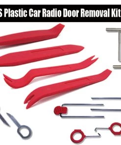 HJL Autoparts 12PCS Plastic Car Radio Door Clip Panel Trim Dash Audio Removal Pry Tool Set-Red - #TOKIT-99812R SMART ACCESSORY