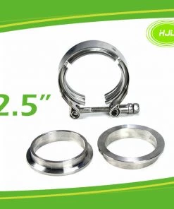 HJL Autoparts 2.5 Exhaust Clamp 304 Stainless Steel V-band T-bolt Mild Steel Flange 3pcs Set - #TOKIT-99025 HAND TOOL