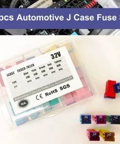 HJL Autoparts 25 Pcs Automotive J Case Low Profile Fuse Assortment Set 32V 20A 30A 40A 50A 60A - #FUSEO-70120 SMART ACCESSORY