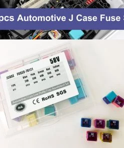 HJL Autoparts 25 Pcs Automotive J Case Low Profile Fuse Assortment Set 58V 20A 30A 40A 50A 60A - #FUSEO-70121