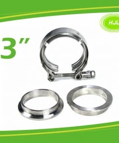 HJL Autoparts 3" Exhaust Pipe Clamp Vband Mild Steel Flanges Clamp Strong T-bolt 304 Stainless - #TOKIT-99030 HAND TOOL