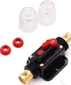 HJL Autoparts 60A Reset Fuse Holder With Manual Reset 12V-24V DC Car Boat Marine Bike Use 2PCS - #FUSEO-70166 CAR ACCESSORY