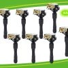 HJL Autoparts 8 PCS Set Ignition Coils For BMW Z8(E52) 840Ci(E31) 540i M5(E39) M62 12131748018 - #02058-73108
