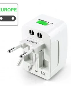 HJL Autoparts SMART ACCESSORY Universal Travel Adapter Worldwide Power Plug Wall AC Adaptor With 2 X USB Ouput - #AD-W001