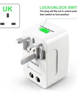 HJL Autoparts SMART ACCESSORY Universal Travel Adapter Worldwide Power Plug Wall AC Adaptor With 2 X USB Ouput - #AD-W001