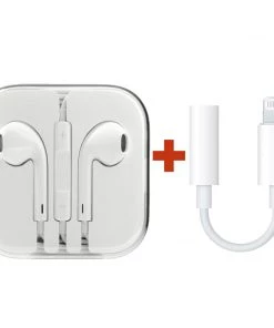 HJL Autoparts EarPod Earphone+Lightning To 3.5mm Headphone Jack Adapter For IPhone X 8 7 6 5 4 - #AE-8910