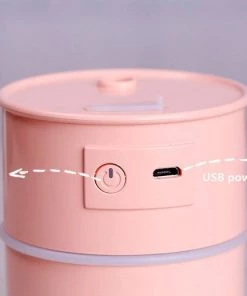 HJL Autoparts Multi Function Led Air Humidifier Aroma Diffuser Cute Oil Drum W/USB Light & Fan - #ASSRY-70600