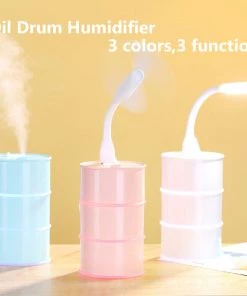 HJL Autoparts Multi Function Led Air Humidifier Aroma Diffuser Cute Oil Drum W/USB Light & Fan - #ASSRY-70600
