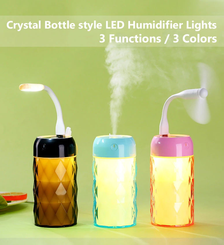 HJL Autoparts SMART ACCESSORY Multi Function Led Air Humidifier Aroma Diffuser Crystal Bottle W/USB Light&Fan - #ASSRY-70700 3 HJL Autoparts SMART ACCESSORY Multi Function Led Air Humidifier Aroma Diffuser Crystal Bottle W/USB Light&Fan - #ASSRY-70700
