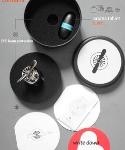 HJL Autoparts Air Freshener Car Solid Air Purifier Aroma Propeller Shape Deco+Gift Box-Silver - #ASSRY-70814 CAR ACCESSORY