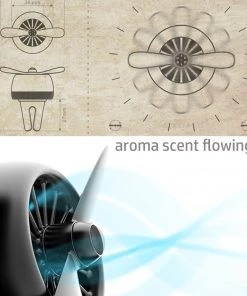 HJL Autoparts CAR ACCESSORY Air Freshener Car Solid Air Purifier Aroma Propeller Shape Deco W/Gift Box-Brown - #ASSRY-70811