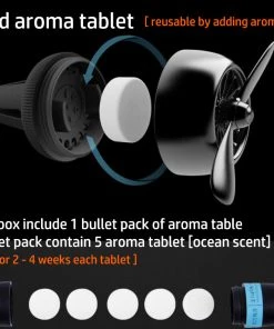 HJL Autoparts Air Freshener Car Solid Air Purifier Aroma Propeller Shape Deco+Gift Box-Silver - #ASSRY-70814 CAR ACCESSORY