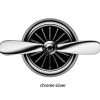 HJL Autoparts Air Freshener Car Solid Air Purifier Aroma Propeller Shape Deco+Gift Box-Silver - #ASSRY-70814 CAR ACCESSORY