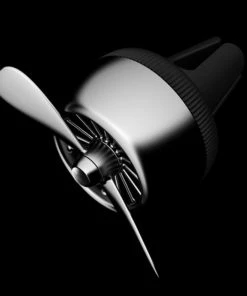 HJL Autoparts Air Freshener Car Solid Air Purifier Aroma Propeller Shape Deco+Gift Box-Silver - #ASSRY-70814 CAR ACCESSORY