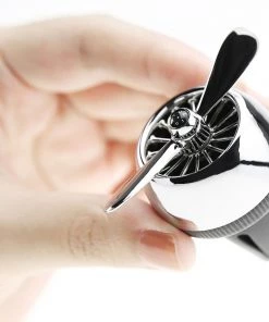 HJL Autoparts Air Freshener Car Solid Air Purifier Aroma Propeller Shape Deco+Gift Box-Silver - #ASSRY-70814 CAR ACCESSORY