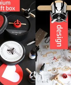 HJL Autoparts Nature Wood Diffuser Aroma Propeller Design W/leather Hanging Strap+Gift Box-SLR - #ASSRY-70833 CAR ACCESSORY