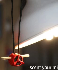 HJL Autoparts Nature Wood Diffuser Aroma Propeller Design W/leather Hanging Strap+Gift Box-SLR - #ASSRY-70833 CAR ACCESSORY