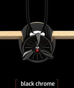 HJL Autoparts Nature Wood Diffuser Aroma Propeller Design W/leather Hanging Strap+Gift Box-BLK - #ASSRY-70832 CAR ACCESSORY