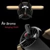 HJL Autoparts Nature Wood Diffuser Aroma Propeller Design W/leather Hanging Strap+Gift Box-BLK - #ASSRY-70832 CAR ACCESSORY