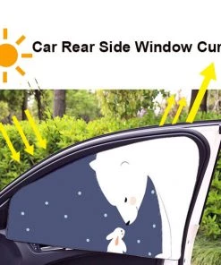 HJL Autoparts SMART ACCESSORY Car Rear Side Window Curtain, Adjustable & Flexible Magnetic Sun Shade X 2 PCS - #ASSRY-72102