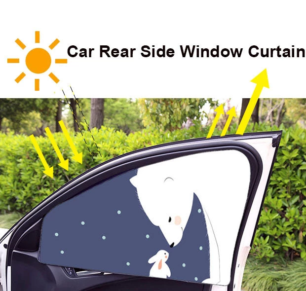 HJL Autoparts SMART ACCESSORY Car Rear Side Window Curtain, Adjustable & Flexible Magnetic Sun Shade X 2 PCS - #ASSRY-72102 3 HJL Autoparts SMART ACCESSORY Car Rear Side Window Curtain, Adjustable & Flexible Magnetic Sun Shade X 2 PCS - #ASSRY-72102