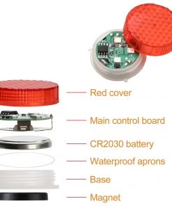 HJL Autoparts 2 PCS Car Door Warning Light 5 LED Wireless Safety Anti Collision Alarm Lamp - #ASSRY-73662 SMART ACCESSORY