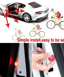 HJL Autoparts 2 PCS Car Door Warning Light 5 LED Wireless Safety Anti Collision Alarm Lamp - #ASSRY-73662 SMART ACCESSORY