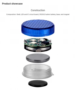 HJL Autoparts 2 PCS Car Door Warning Light 5 LED Wireless Safety Anti Collision Alarm Lamp - #ASSRY-73662 SMART ACCESSORY