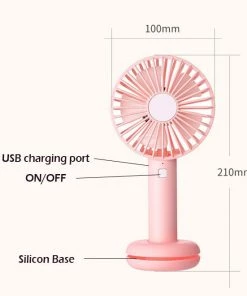 HJL Autoparts SMART ACCESSORY Handheld Mini USB Fan Portable Personal Rechargeable W/LED Colorful Night Light - #ASSRY-82100