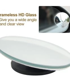 HJL Autoparts SMART ACCESSORY Blind Spot Mirror Rimless HD Glass Wide Angle 360° Convex Mirror Car Side Mirror Stick On RearView Car SUV Motorcycle Universal Fit - #BSKIT-36000