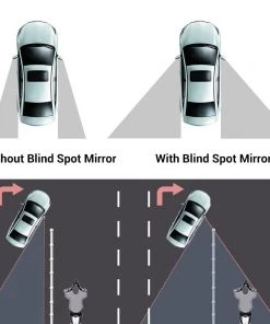 HJL Autoparts SMART ACCESSORY Blind Spot Mirror Rimless HD Glass Wide Angle 360° Convex Mirror Car Side Mirror Stick On RearView Car SUV Motorcycle Universal Fit - #BSKIT-36000