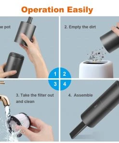 HJL Autoparts SMART ACCESSORY Portable Mini Cordless Vacuum Cleaner,Blower Cleaner 2-in-1 Multi-usage Cleaner - #CWASH-VC006