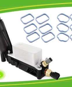 HJL Autoparts 68105583AF Oil Cooler Filter W/Intake Manifold Gasket For Jeep Dodge 3.6 2014-17 - #HJ-35188-OILGS CHRYSLER