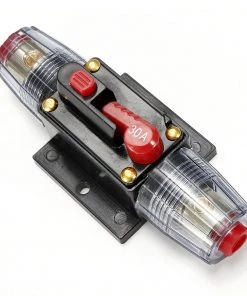 HJL Autoparts 12V DC 30A Car Audio Circuit Breaker Inline Fuse For 12V System Protection 30AMP - #FUSEO-70160