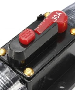 HJL Autoparts 12V DC 30A Car Audio Circuit Breaker Inline Fuse For 12V System Protection 30AMP - #FUSEO-70160