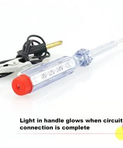 HJL Autoparts SMART ACCESSORY 6/12/24V Car Voltage Circuit Tester System Long Probe Continuity Test Light Pen - #FUSEO-70170