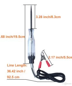 HJL Autoparts SMART ACCESSORY 6/12/24V Car Voltage Circuit Tester System Long Probe Continuity Test Light Pen - #FUSEO-70171 12 HJL Autoparts SMART ACCESSORY 6/12/24V Car Voltage Circuit Tester System Long Probe Continuity Test Light Pen - #FUSEO-70171