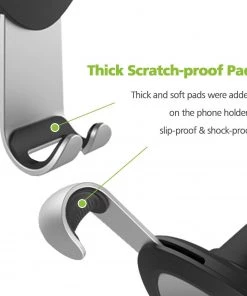 HJL Autoparts Universal Air Vent Gravity Auto Lock Metal Car Holder For 4-6” Phones-Silver - #GCH-3303