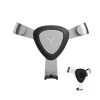 HJL Autoparts Universal Air Vent Gravity Auto Lock Metal Car Holder For 4-6” Phones-Silver - #GCH-3303 2 HJL Autoparts Universal Air Vent Gravity Auto Lock Metal Car Holder For 4-6” Phones-Silver - #GCH-3303