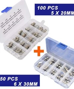 HJL Autoparts 100pcs 5x20mm+50pcs 6x30mm Glass Fuse Fast-Blow Car Glass Fuse Assorted 0.2A-30A - #FUSEO-81800 SMART ACCESSORY