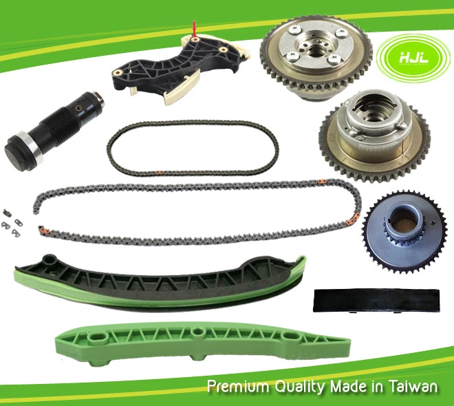 HJL Autoparts TIMINIG CHAIN KIT+ 2 PCS CAMSHAFT VVT GEARS FIT MERCEDES BENZ M271 TURBO CHARGED 1.8 L C250 W204 SLK250 4 CYLINDER PETROL ENGINE - #HJ-32012