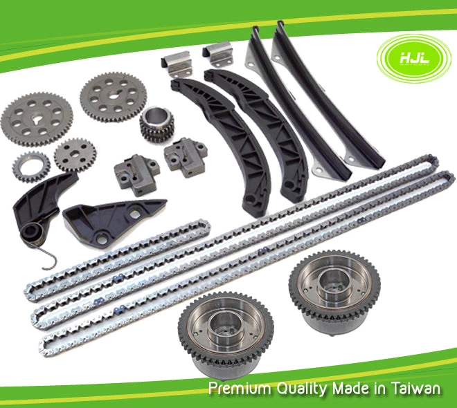 HJL Autoparts Timing Chain Kit Fit HYUNDAI Sonata Santa Fe Azera 3.3L 3.5L,KIA Sorento Amanti 3.8L 3.3L W/Camshaft VVT Gears X 2PCS , ENGINE:G6DA G6DB G6DC 2006-12 - #HJ-41020-V
