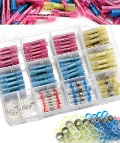 HJL Autoparts 200 Pcs Solder Seal Butt Connectors & Heat Shrink Wire Terminals Kit 26-10 GA - #HSKIT-18330 SMART ACCESSORY