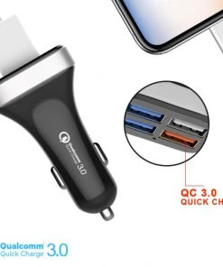 HJL Autoparts QC 3.0 4 XUSB Port Car Charger 12-24V Rapid Charging For Smart Phone Tablet - #KC-4U04