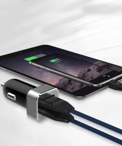 HJL Autoparts Mini Dual USB Port Car Charger 12-24V 2.4A Output For Smart Phone Tablet Black - #KC-2U09 SMART ACCESSORY